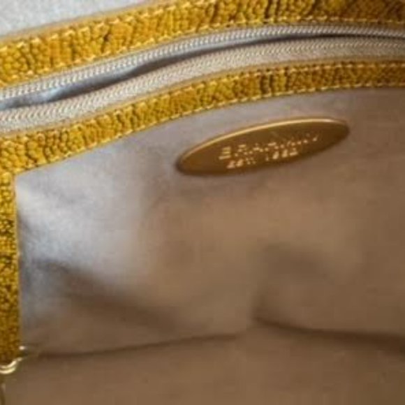 Brahmin Dark Yellow Croc Handbag